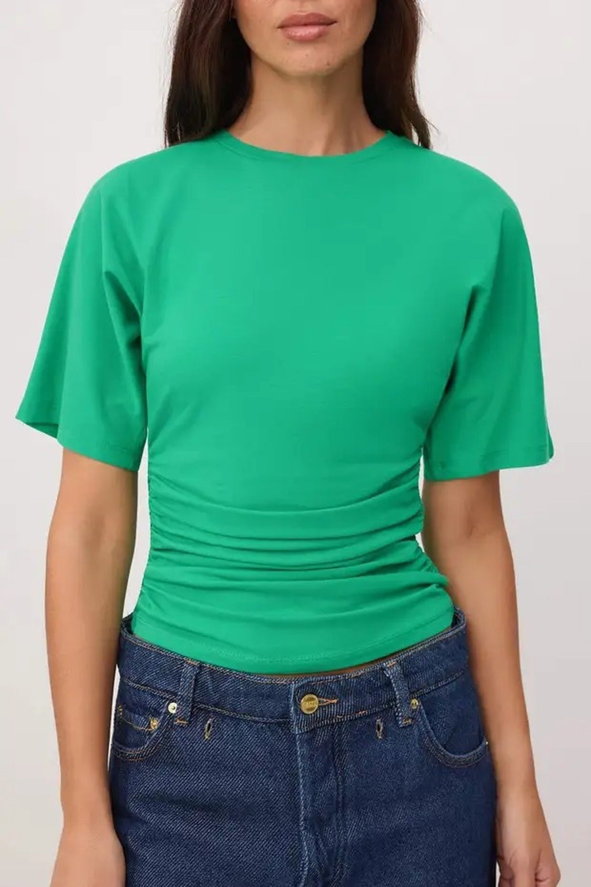 Wardrobe Essentials Fitted Short Sleeve Stretch Knit T-Shirt