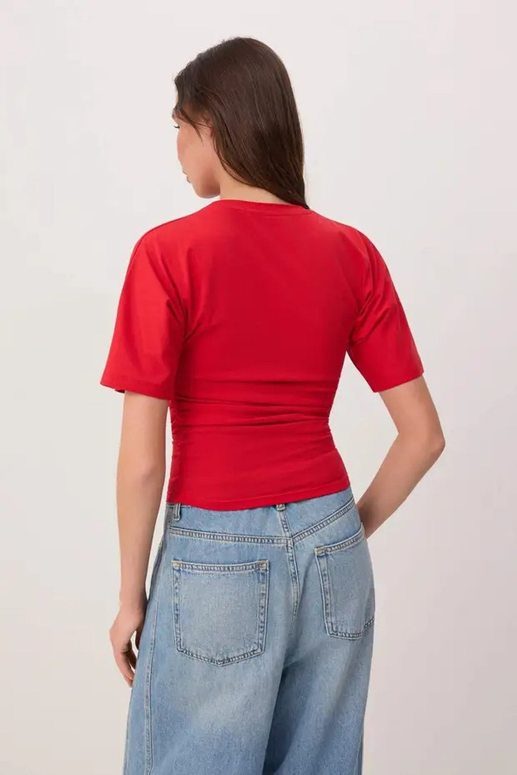 Wardrobe Essentials Fitted Short Sleeve Stretch Knit T-Shirt