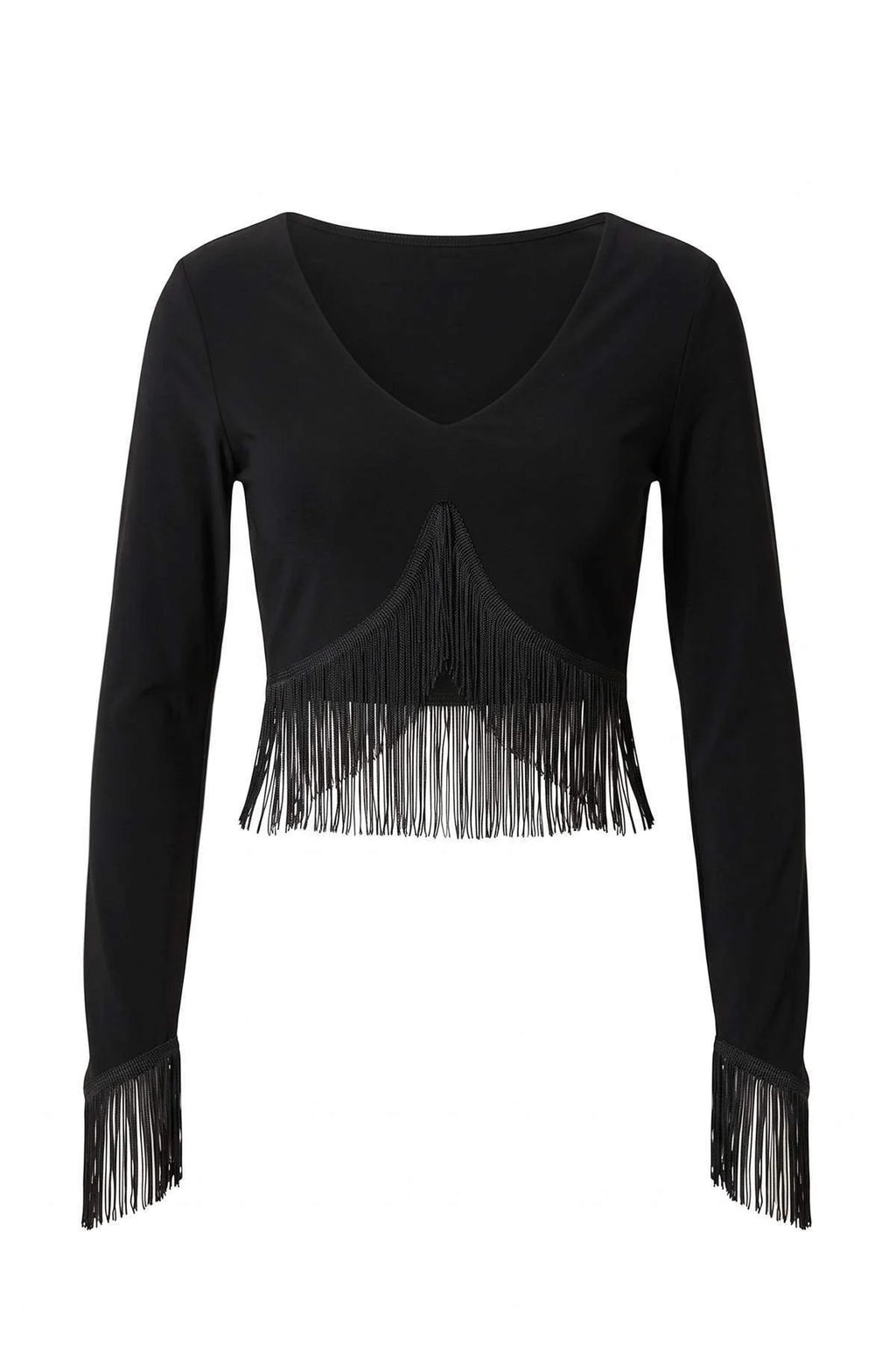 High Neck Snap Button Detail Long Sleeve Fitted Blouse