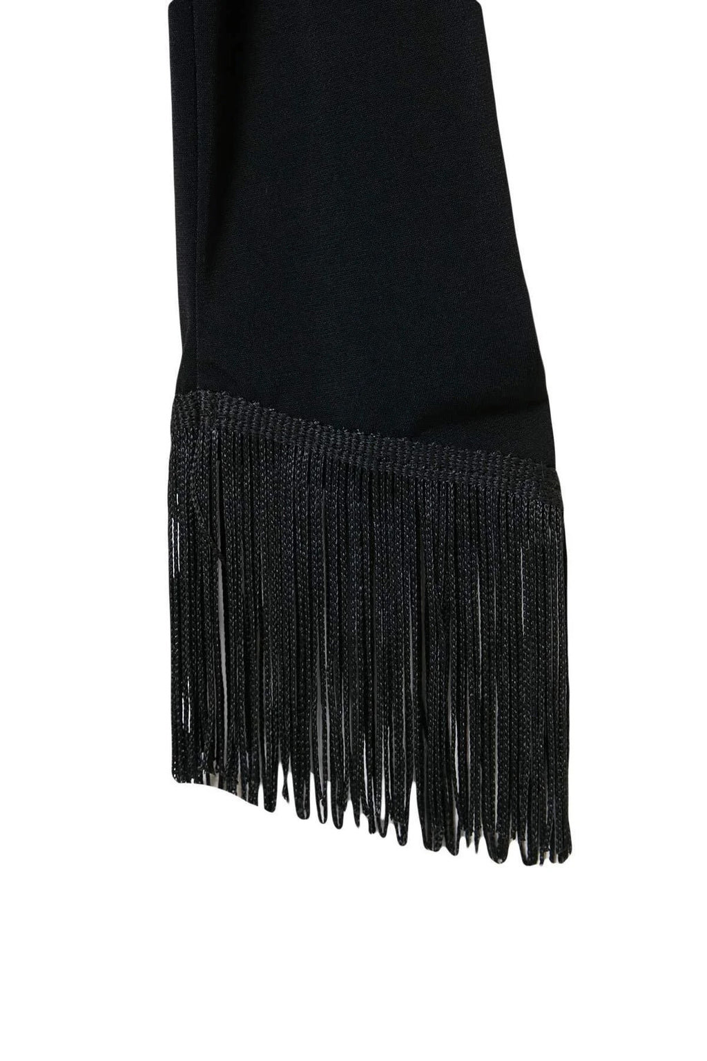 High Neck Snap Button Detail Long Sleeve Fitted Blouse