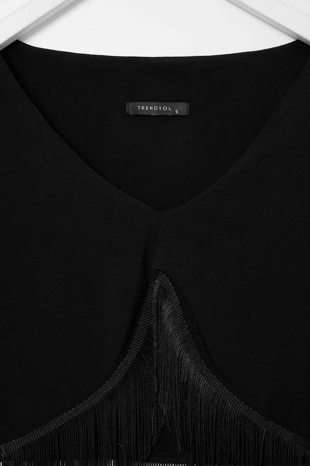 High Neck Snap Button Detail Long Sleeve Fitted Blouse